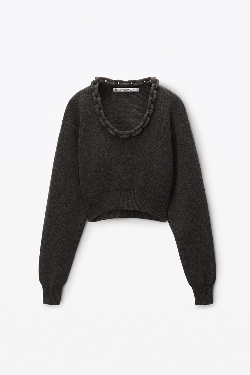 scoop neck in soft wool cashmere 1