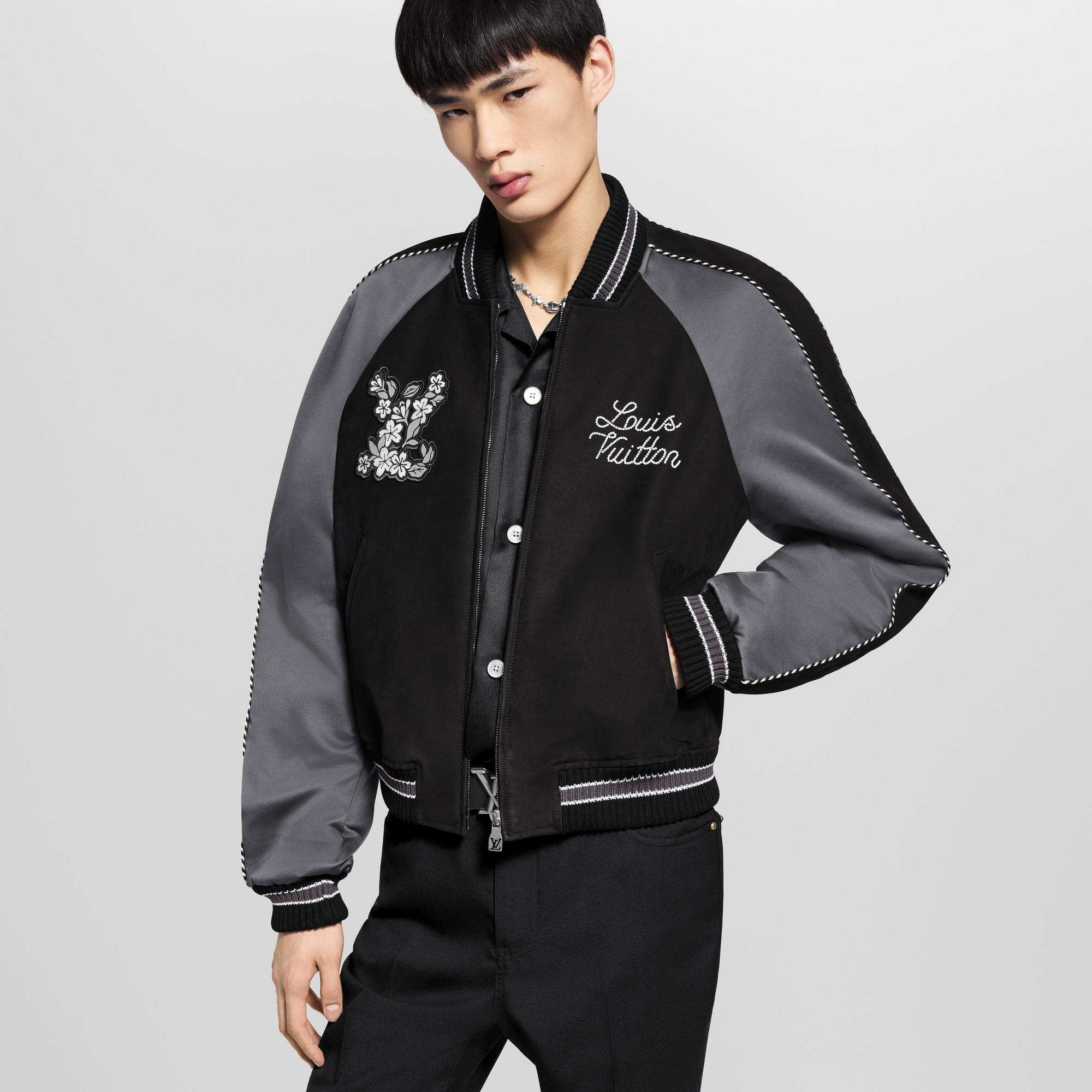 Embellished Mix Leather Blouson - 2