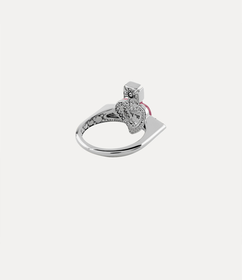 NEW DIAMANTE HEART RING 3