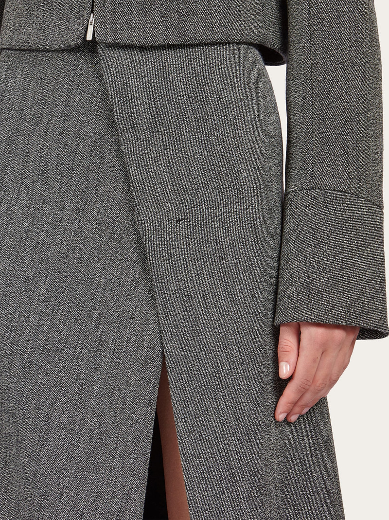 Tweed wrap skirt 4