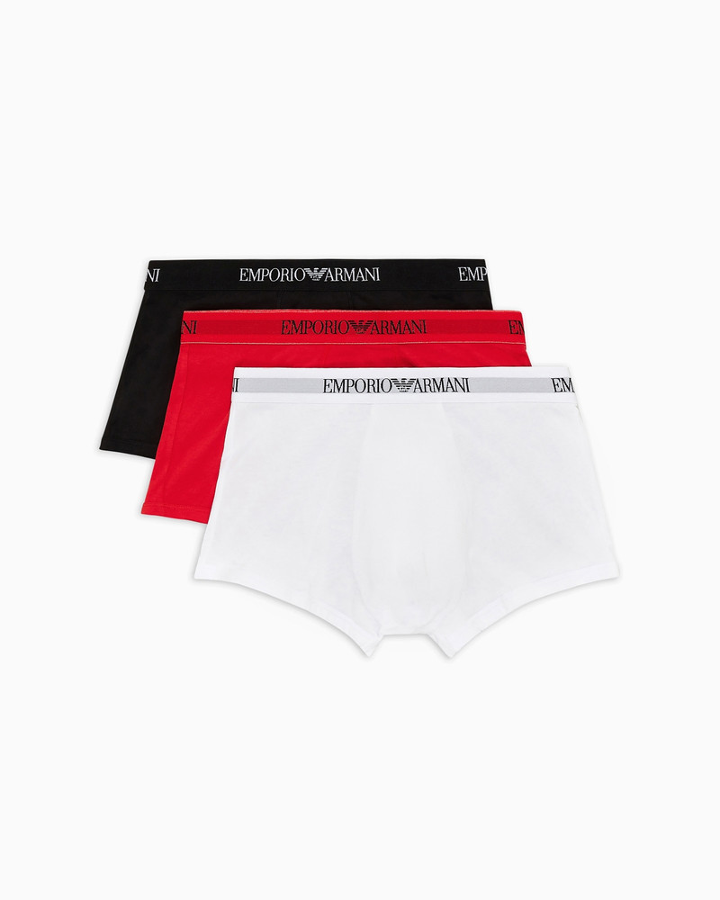 Three-pack of pure cotton basic boxer briefs 1