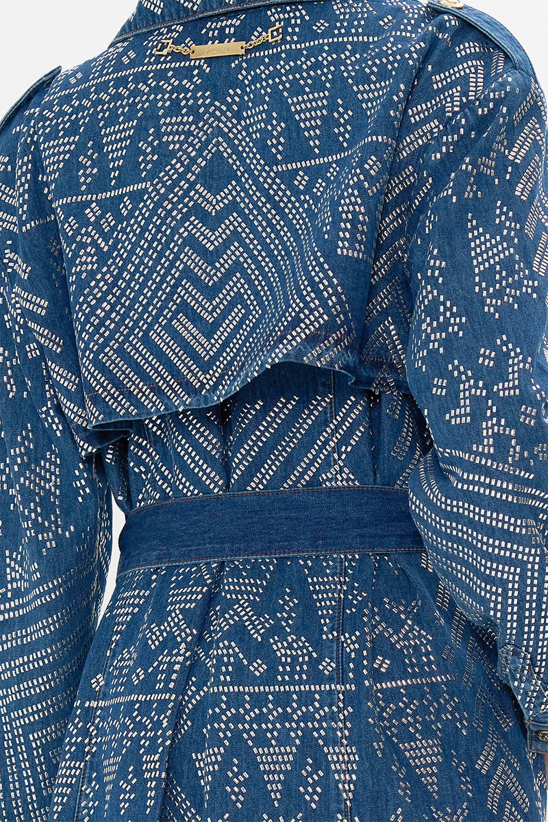 DESERT REIGN LONGLINE BELTED TRENCH COAT 5