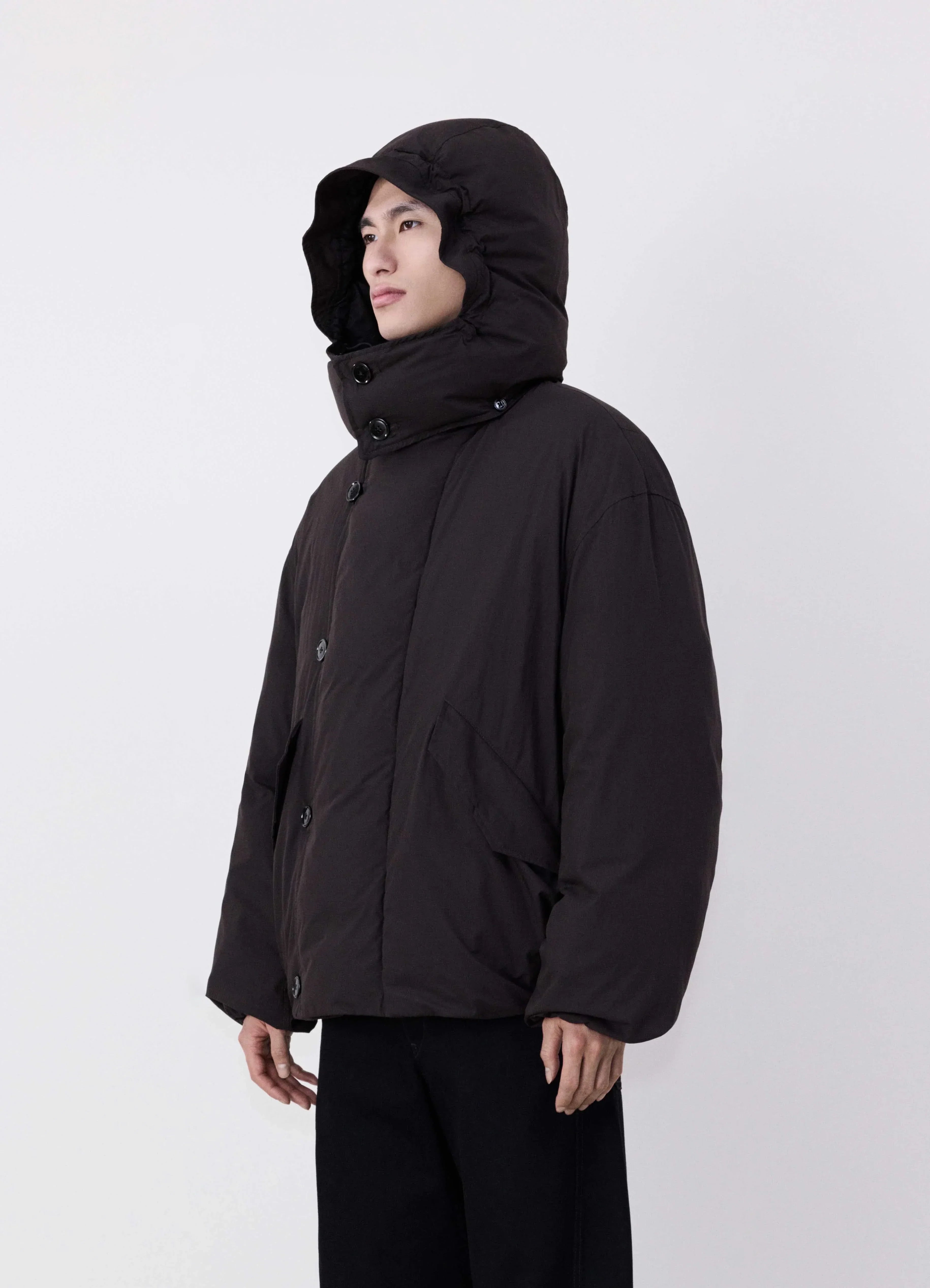 Lemaire HOODED PUFFER BLOUSON | REVERSIBLE