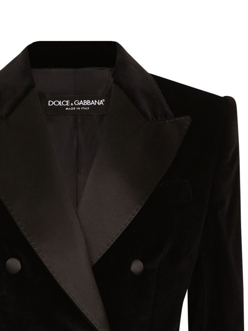 double-breasted cropped blazer - 2