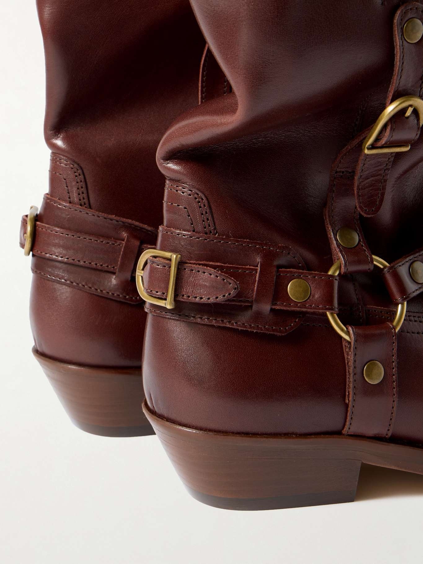 Heiko buckled leather boots Brown - 4