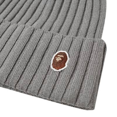 A BATHING APE® A Bathing Ape Ape Head One Point Knit Cap outlook