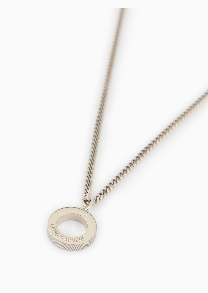 GIORGIO ARMANI Sterling silver necklace with pendant outlook