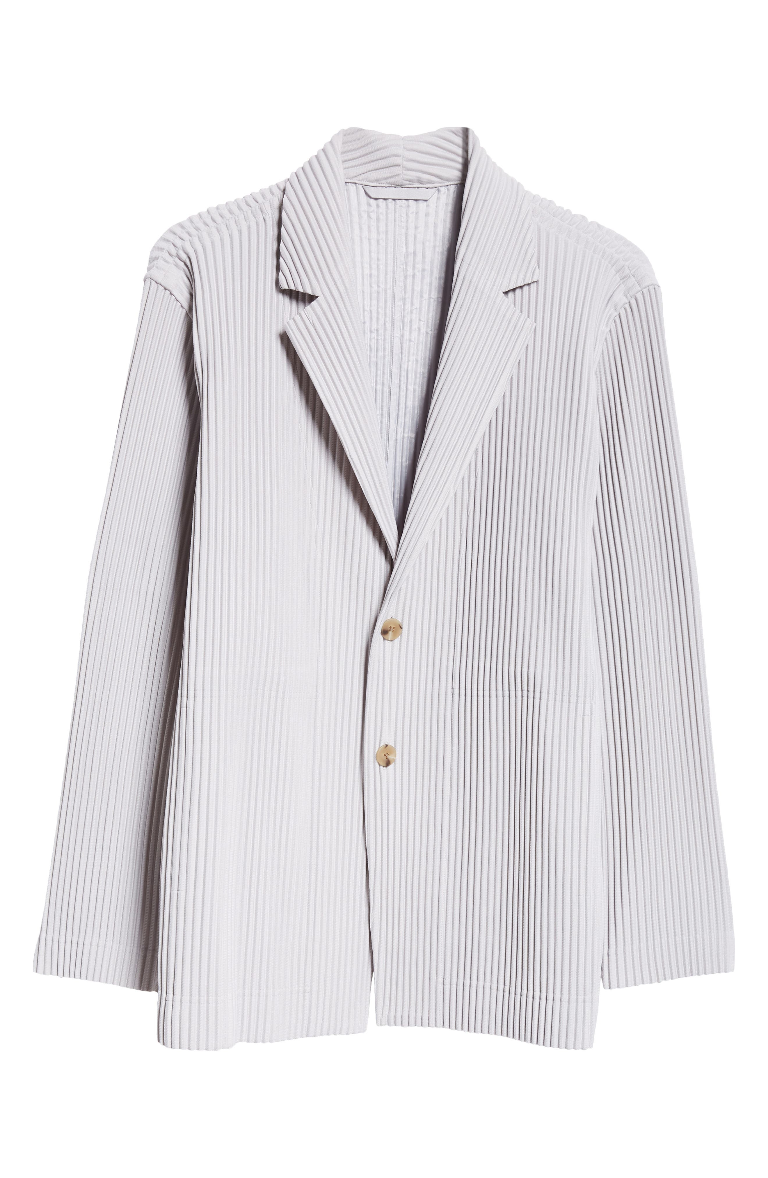 Homme Plissé Issey Miyake Pleated Blazer in Light Gray at Nordstrom - 7