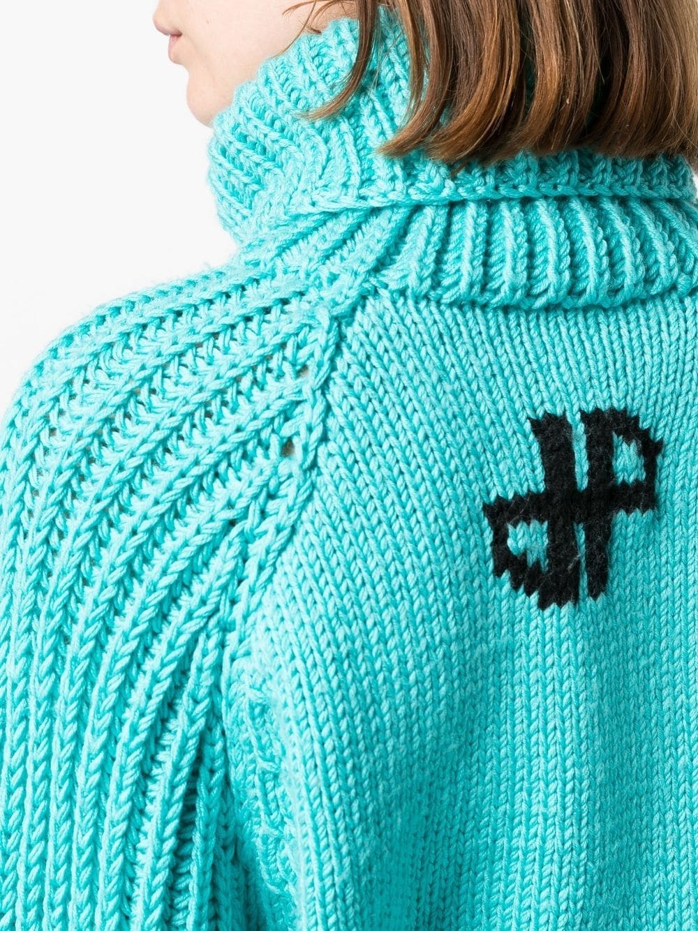 intarsia-knit logo jumper - 5