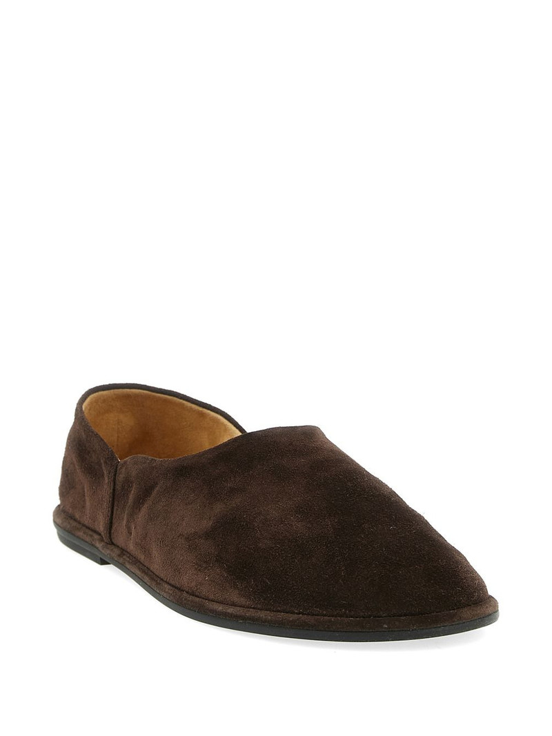 The Row Canal suede loafers outlook