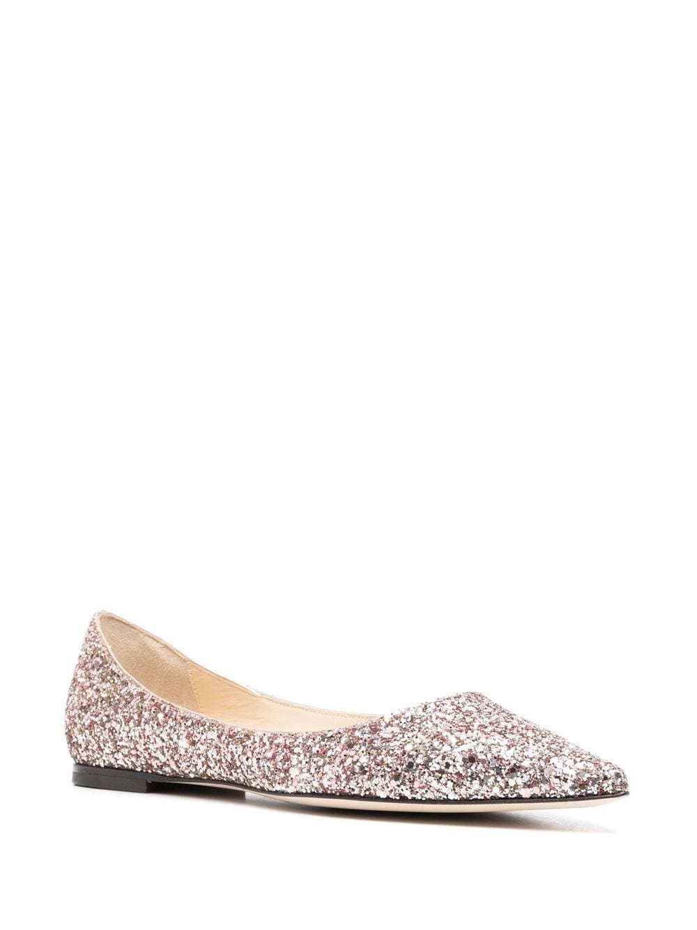 Romy glitter-embellished pointed-toe ballet flats - 2