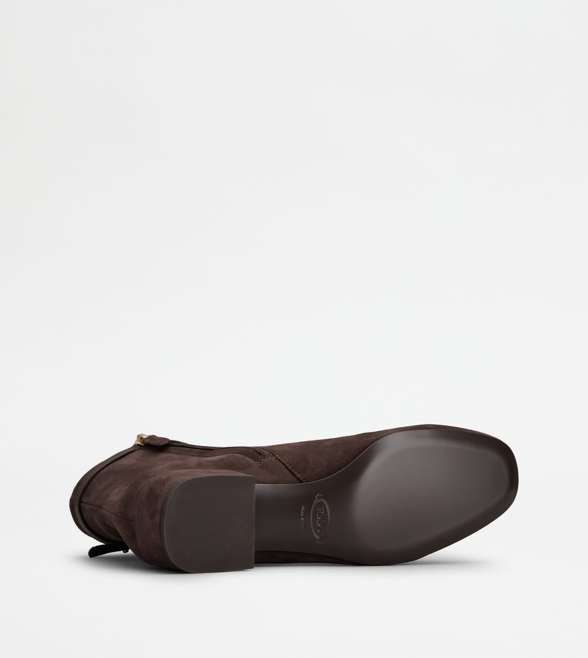 ANKLE BOOTS IN SUEDE - BROWN - 4