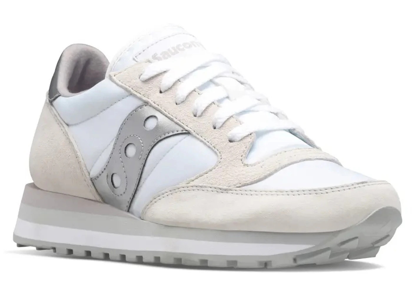Saucony Jazz Triple White Silver (Women's) - 2