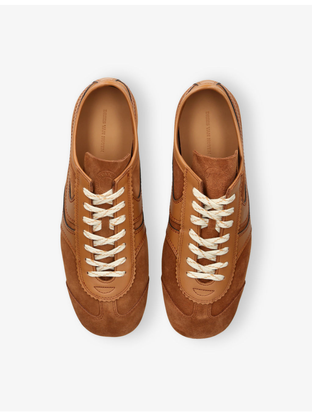 Stripe-Embroidered Suede and Leather Low-Top Trainers - 2