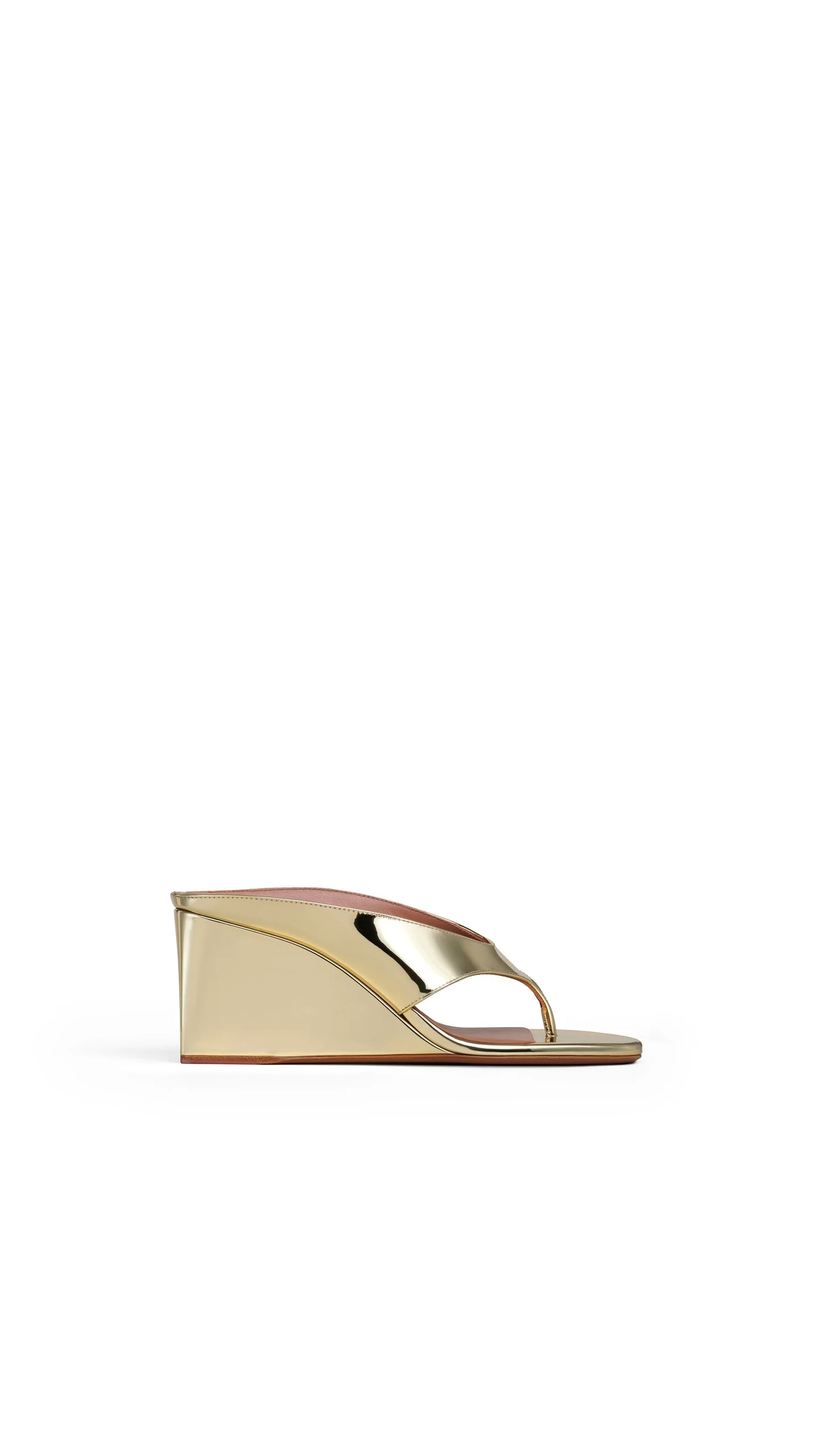 CUBE THONG MULES IN MIRROR FABRIC - 1