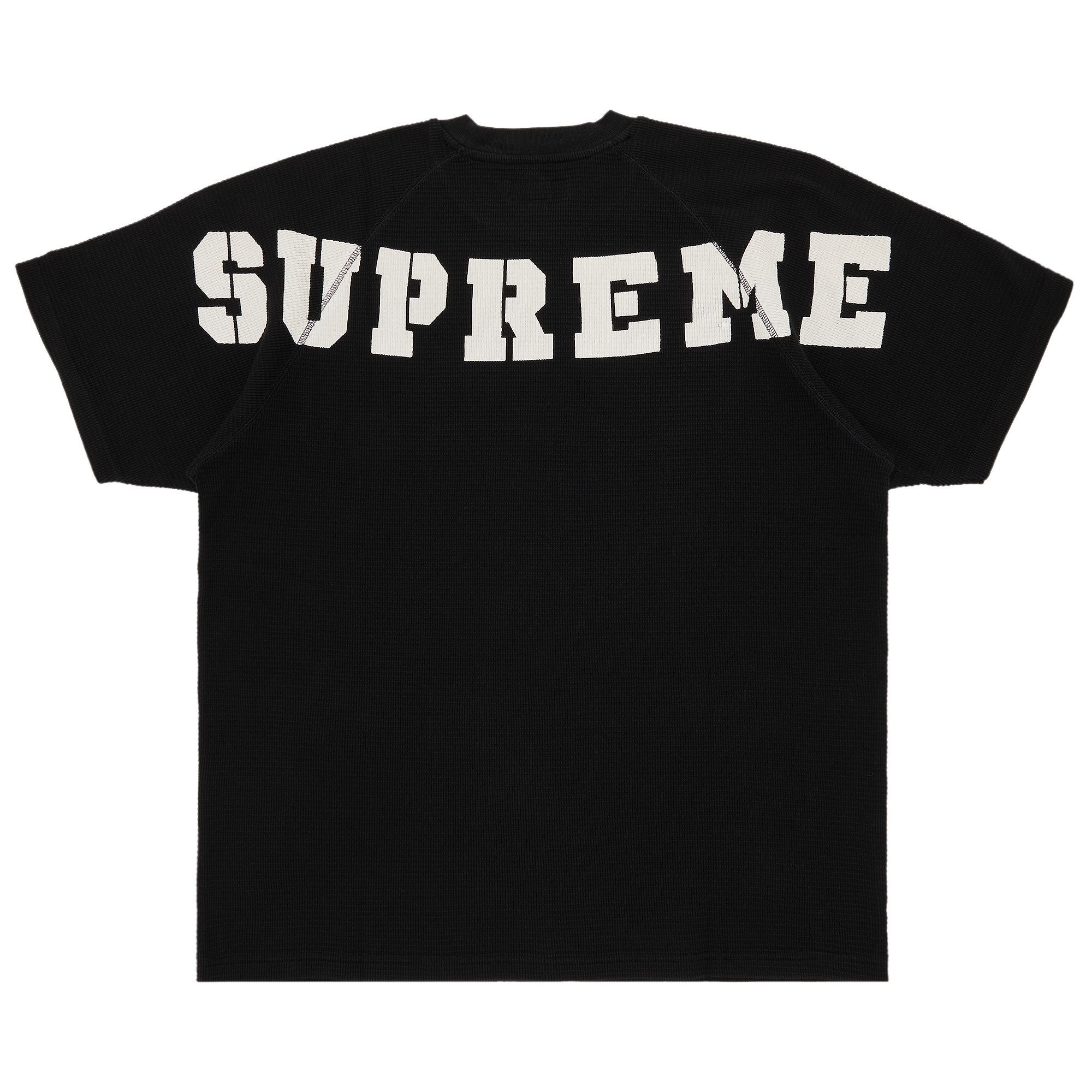 Supreme Stencil Thermal Short-Sleeve Top 'Black' - 2