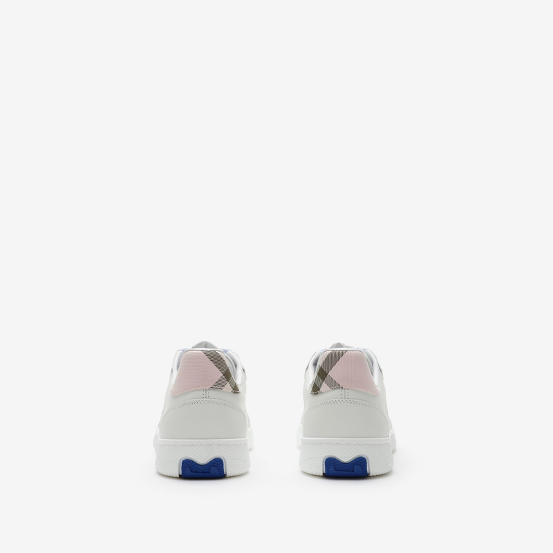 Leather and Check Terrace Sneakers​ 3