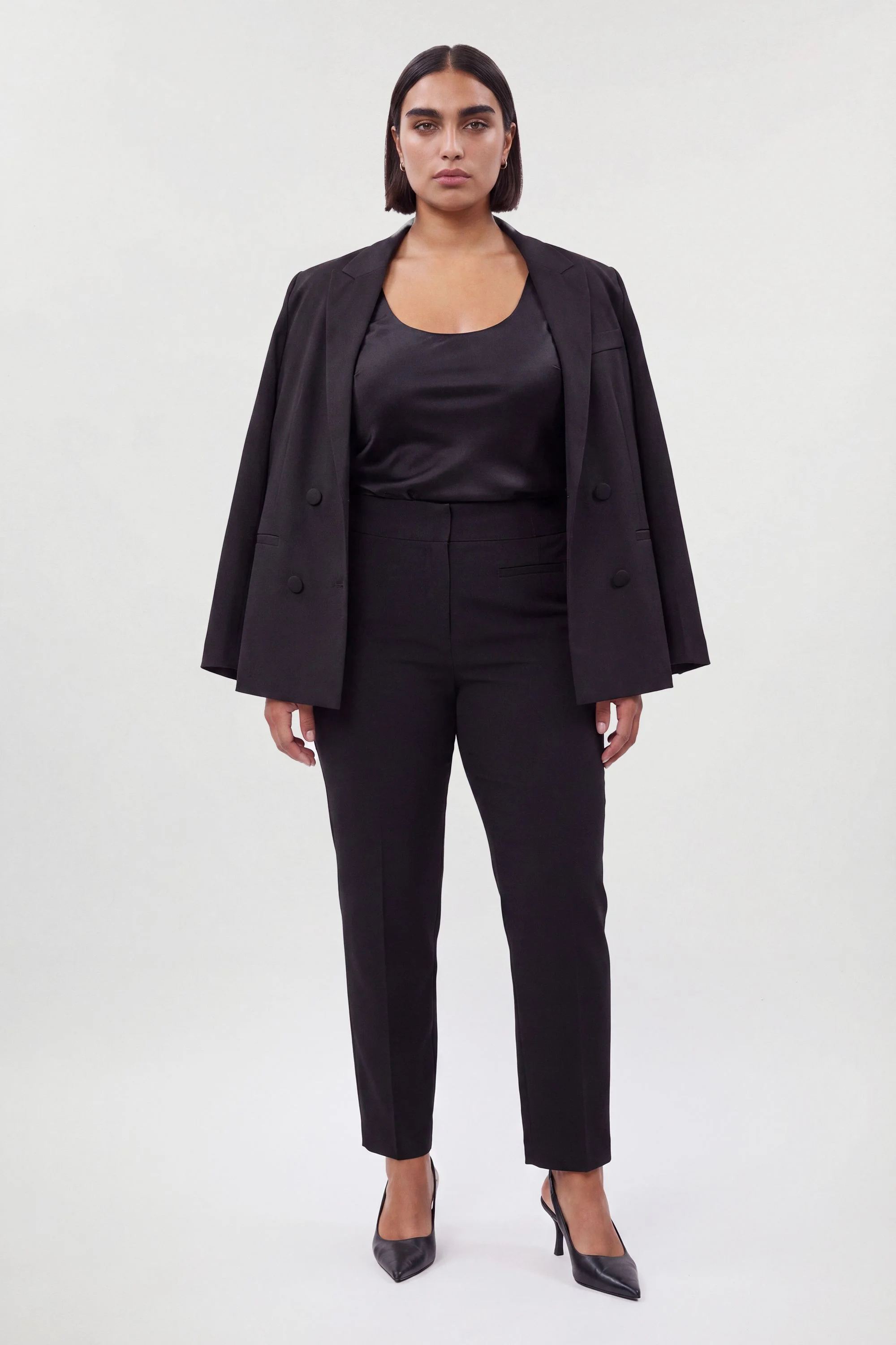 Plus Size Tailored Slim Leg Trouser - 1
