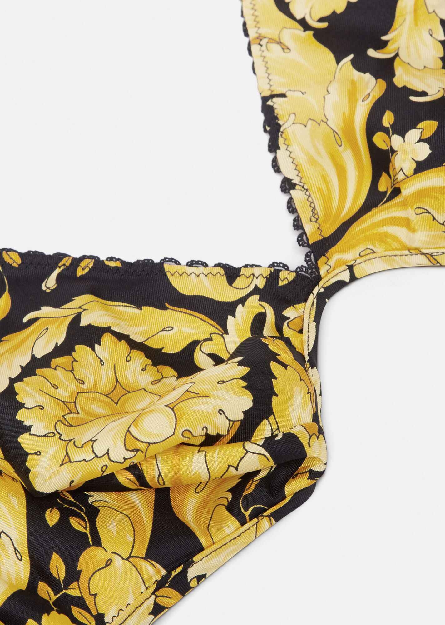 Barocco Print Silk Bralette - 2