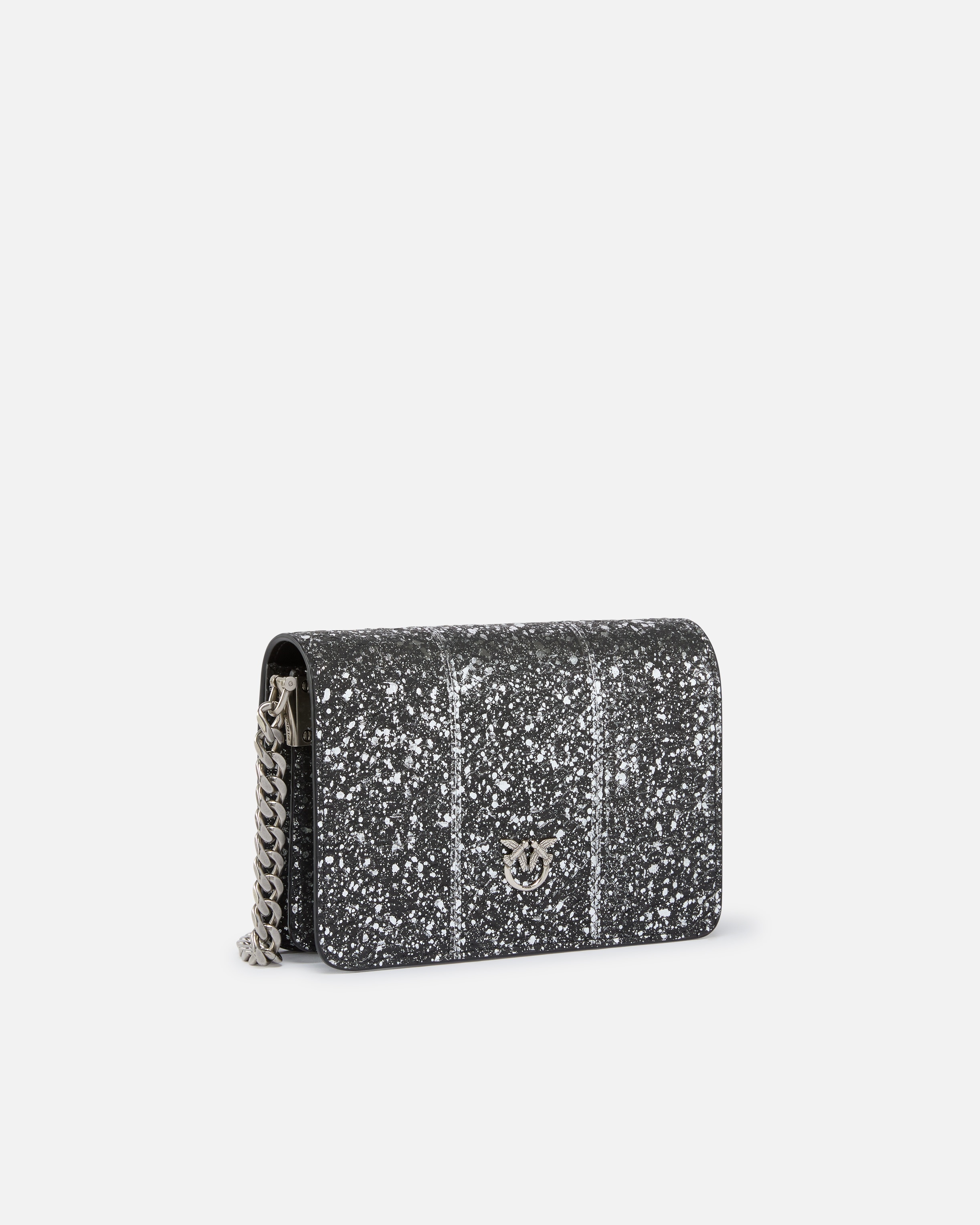 MINI LOVE BAG CROSSBODY BAG IN LAMINATED REPTILE PINKO GALLERIA. - 2
