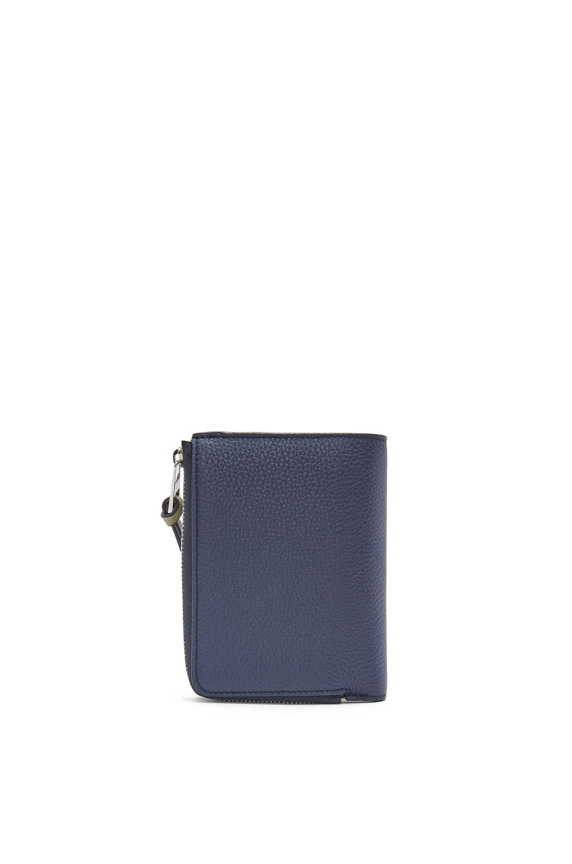 Slim zip bifold wallet in soft grained calfskin - 5