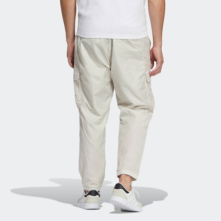 Men's adidas neo Solid Color Multiple Pockets Woven Bundle Feet Sports Pants/Trousers/Joggers Bauxit - 3