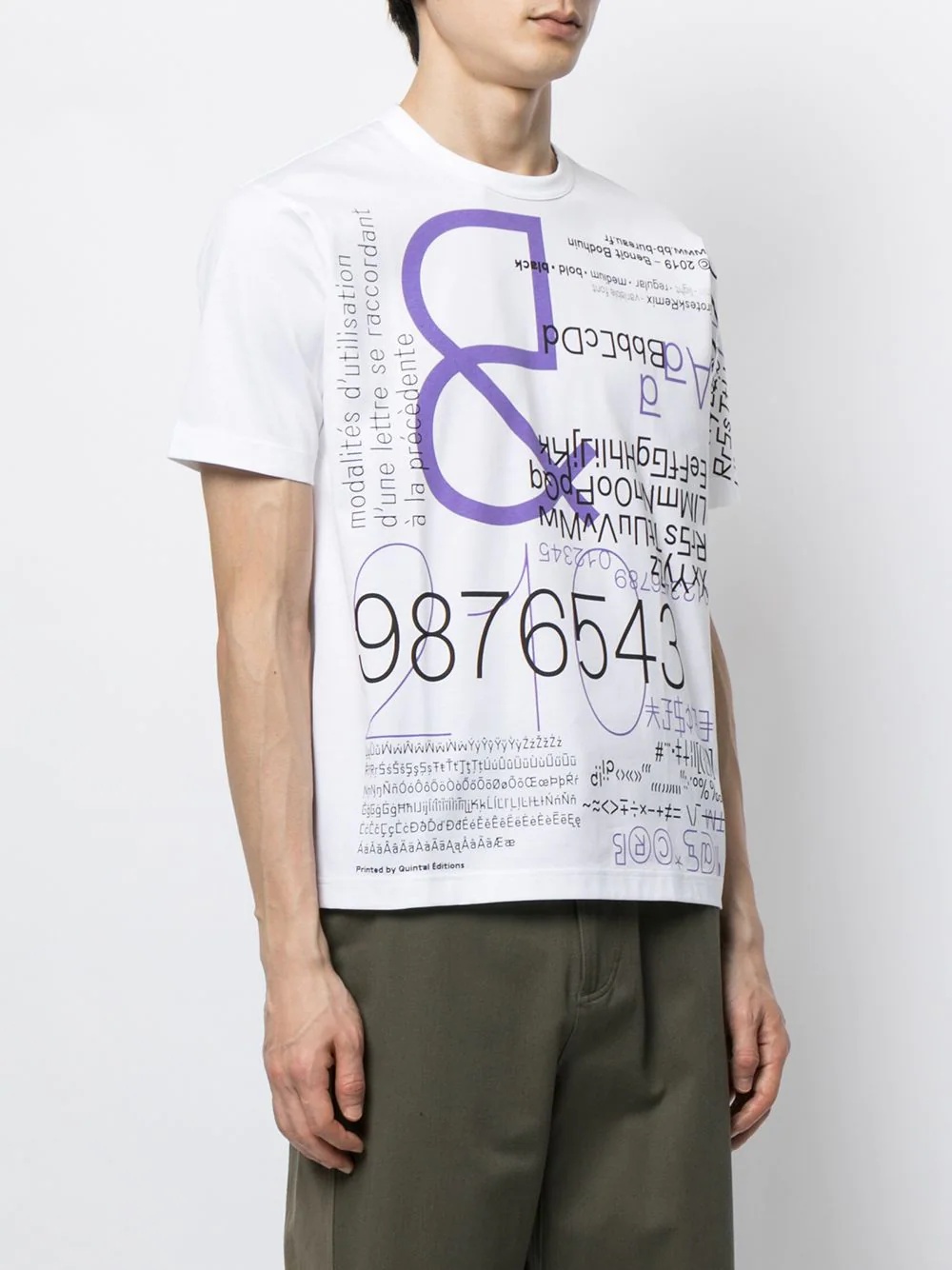 typography-print cotton T-shirt - 3