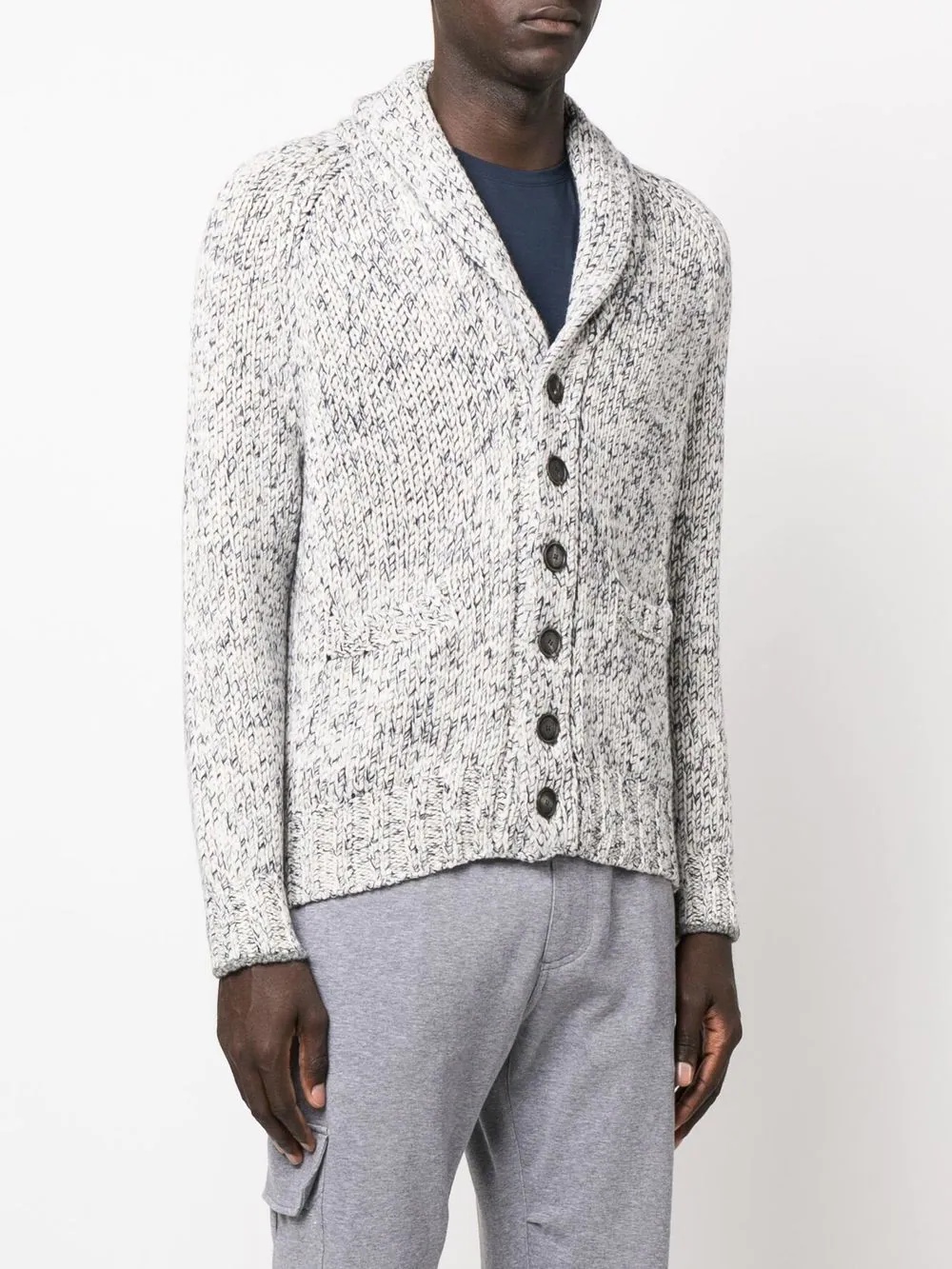 shawl lapel cardigan - 3