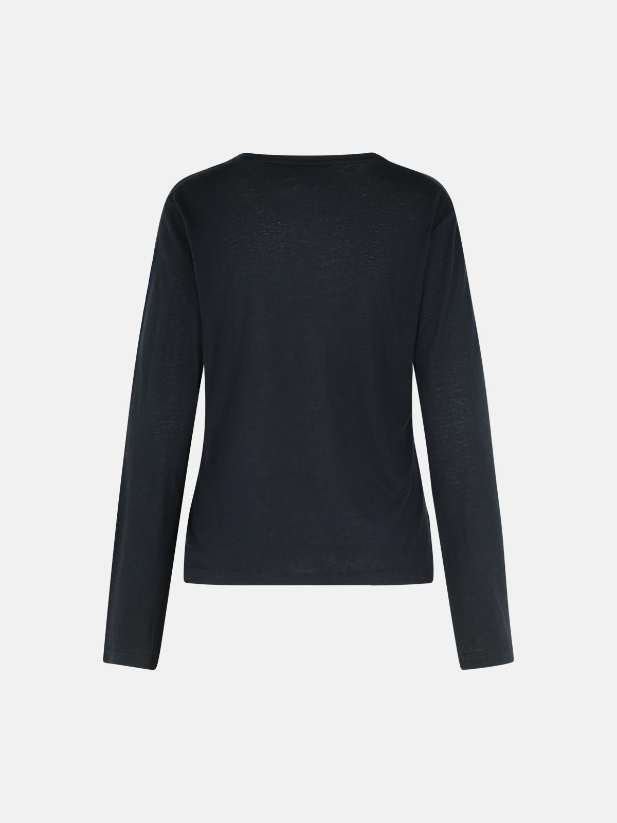 BLACK WOOL BLEND SWEATER - 3