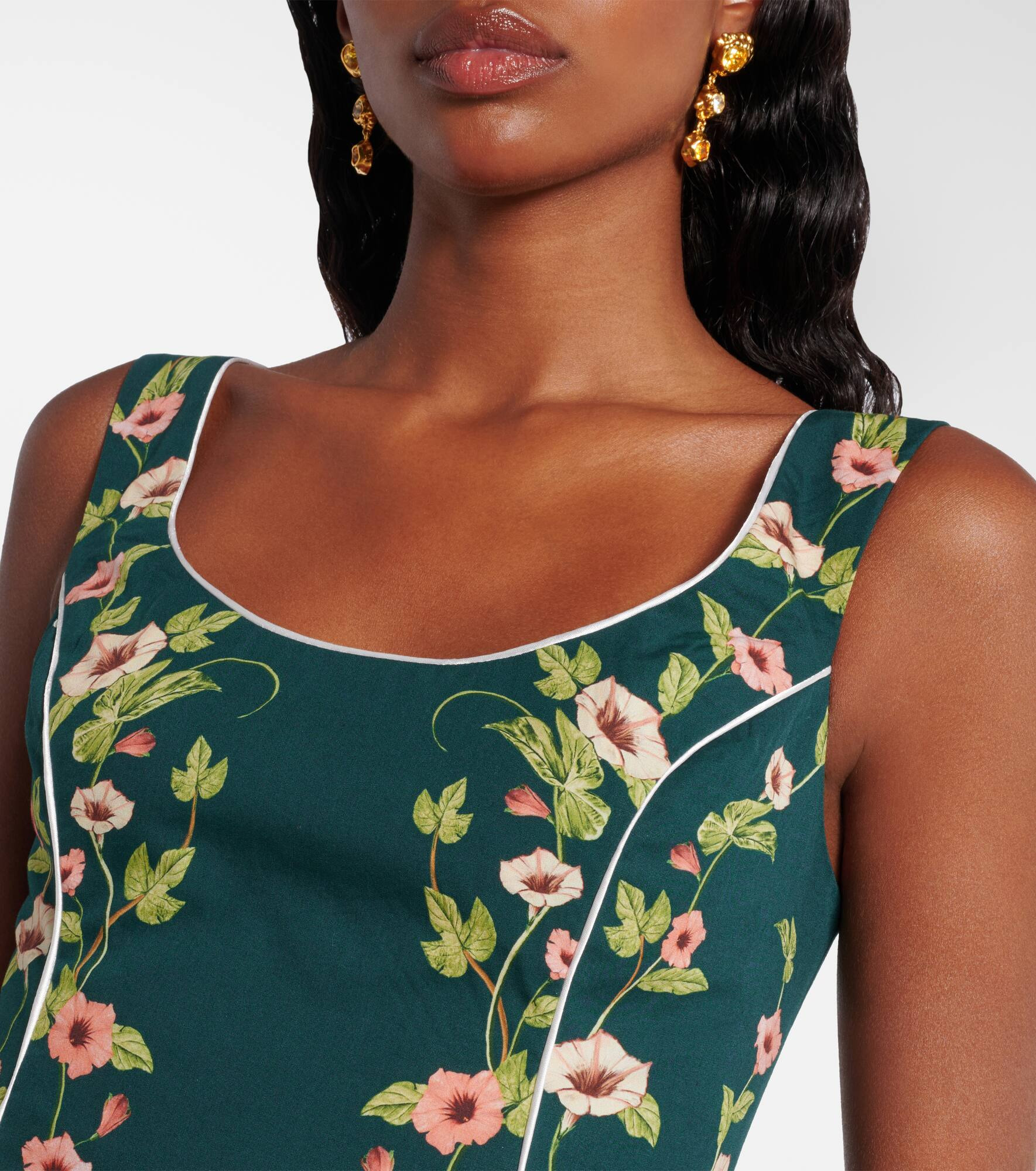 Pluma floral cotton minidress - 4