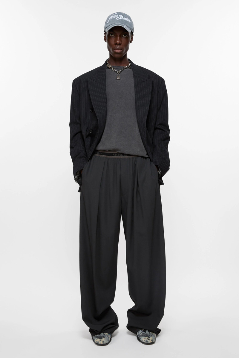 Logo tape trousers - Charcoal Grey 4