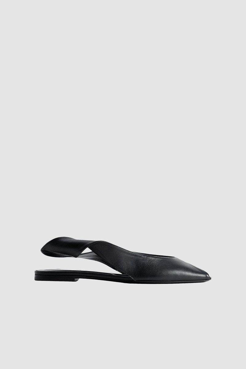 Yasha Peep Flat Black Nappa Leather 1