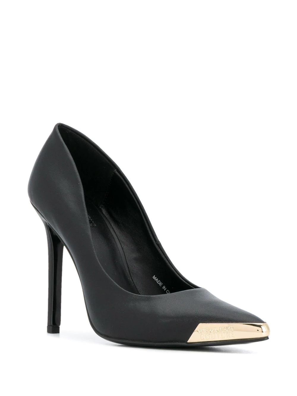 pointed toe leather pumps - 2