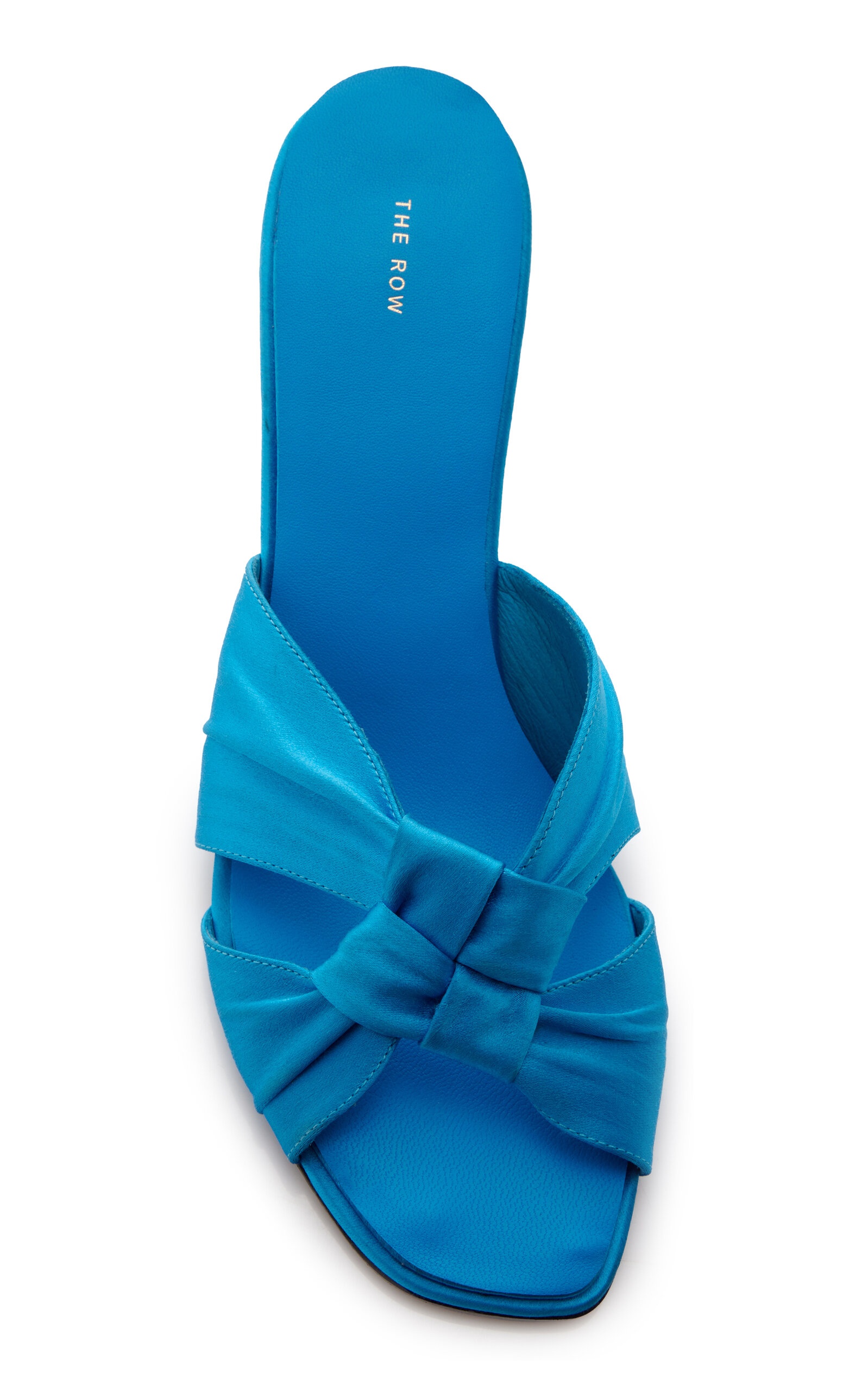 Knotted Satin Mules blue - 2