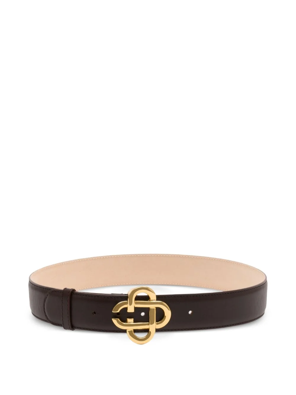 CC interlocking-logo buckle leather belt - 1