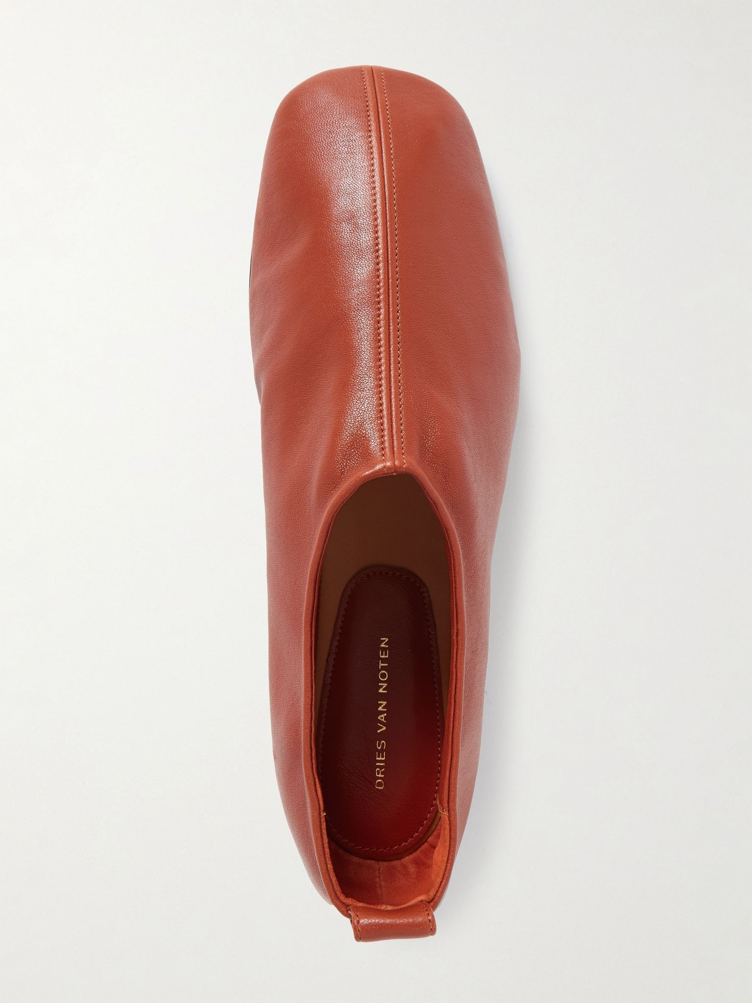 Leather flats Brick - 5