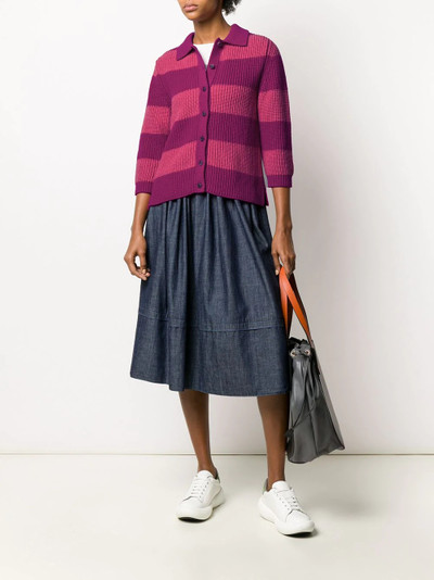 Marni striped ribbed knitted top outlook