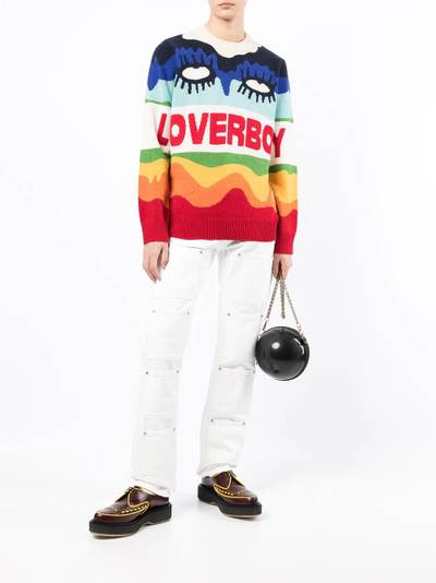 CHARLES JEFFREY LOVERBOY logo-print long-sleeved jumper outlook