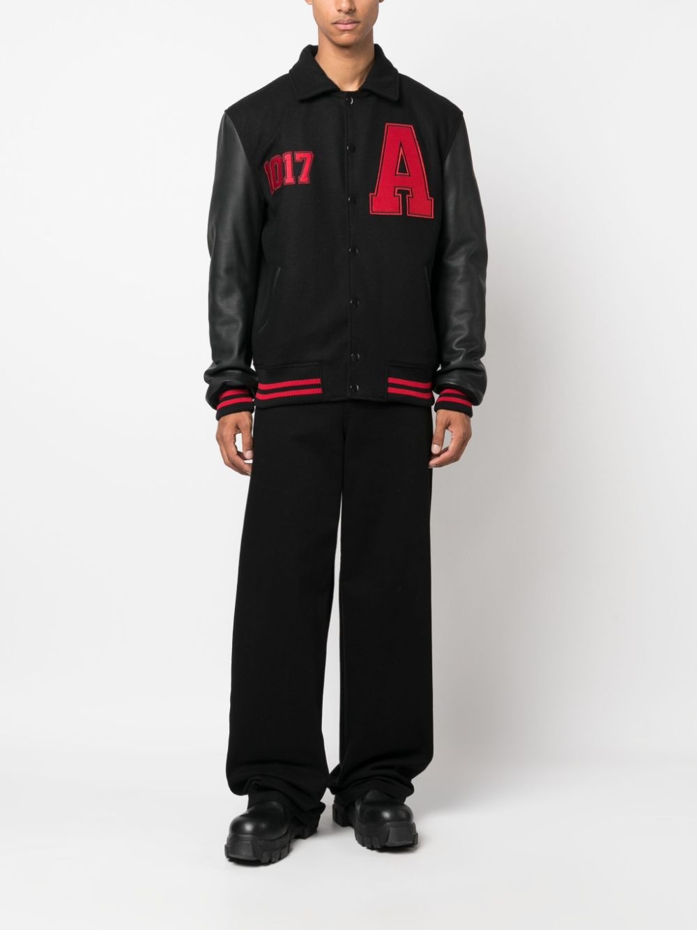 logo-print varsity jacket - 2