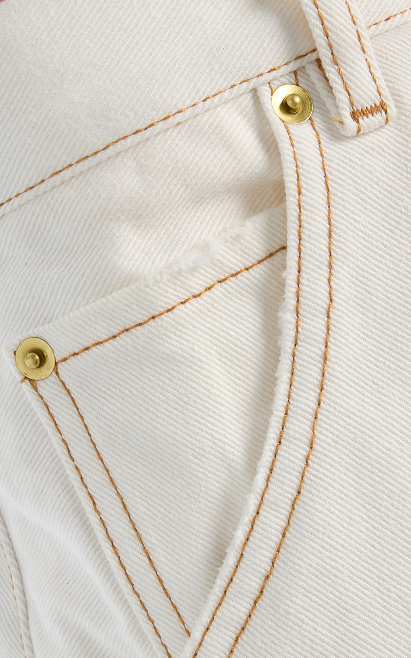 Khris Barrel-Leg Denim Pants white 5