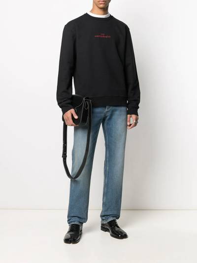 Maison Margiela logo-embroidered cotton sweatshirt outlook