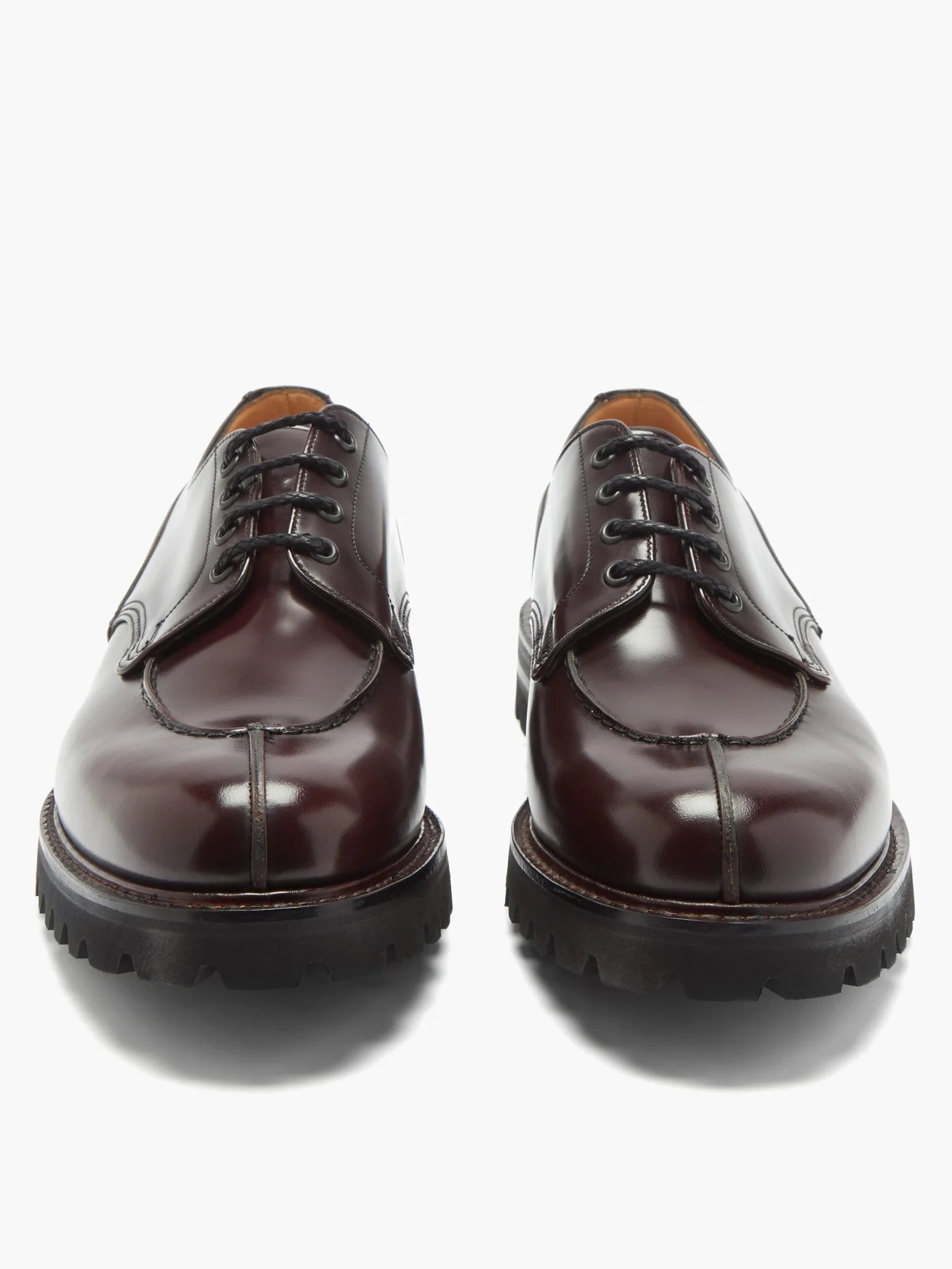 Edgerton polished-leather derby shoes - 5