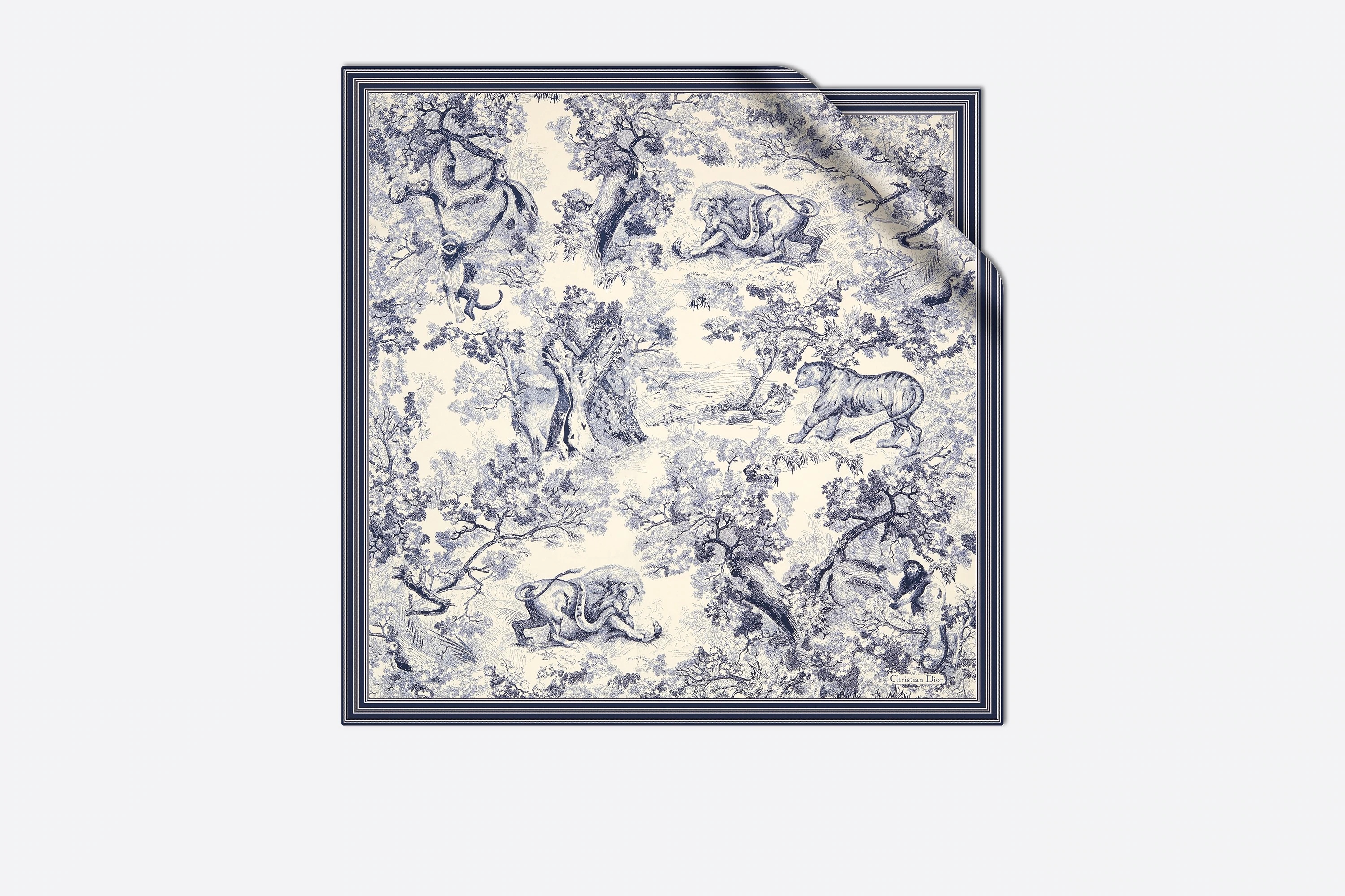 Toile de Jouy Square Scarf - 1