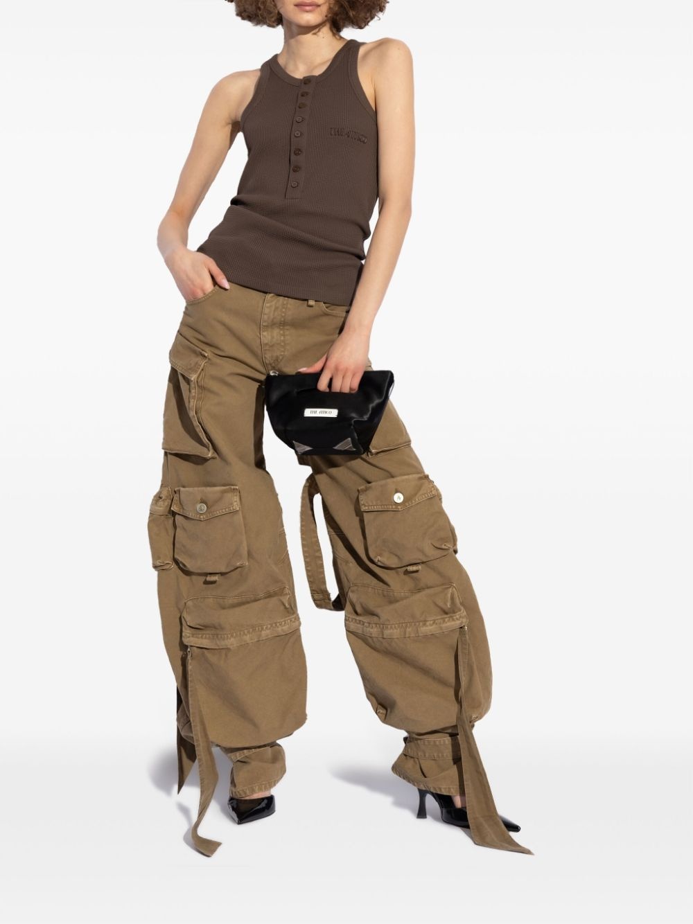 wide-leg cargo jeans - 2