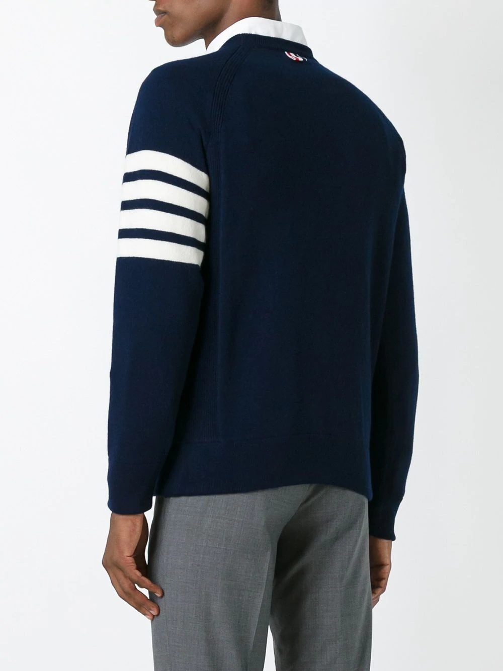 4-Bar crew neck cashmere jumper - 4