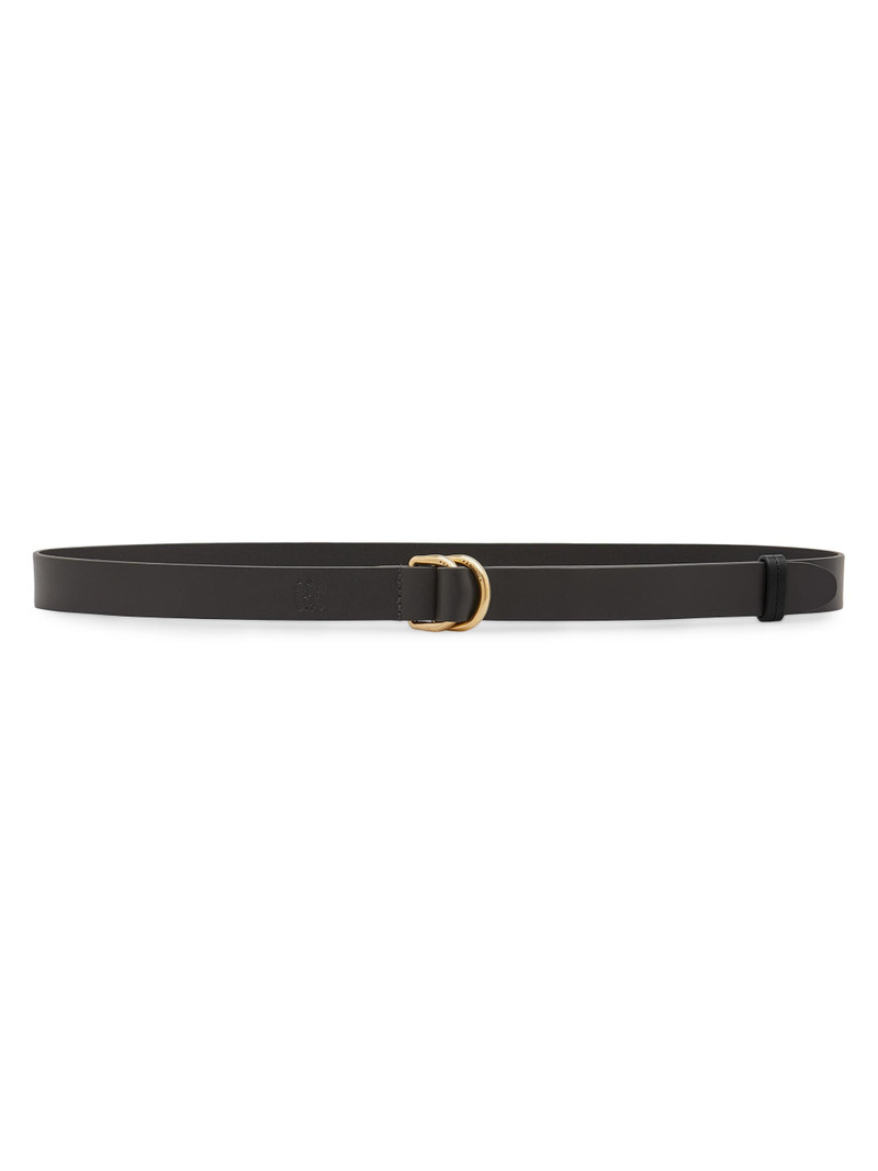 Women's Leather Double D-Ring Buckle Belt - Nero 3