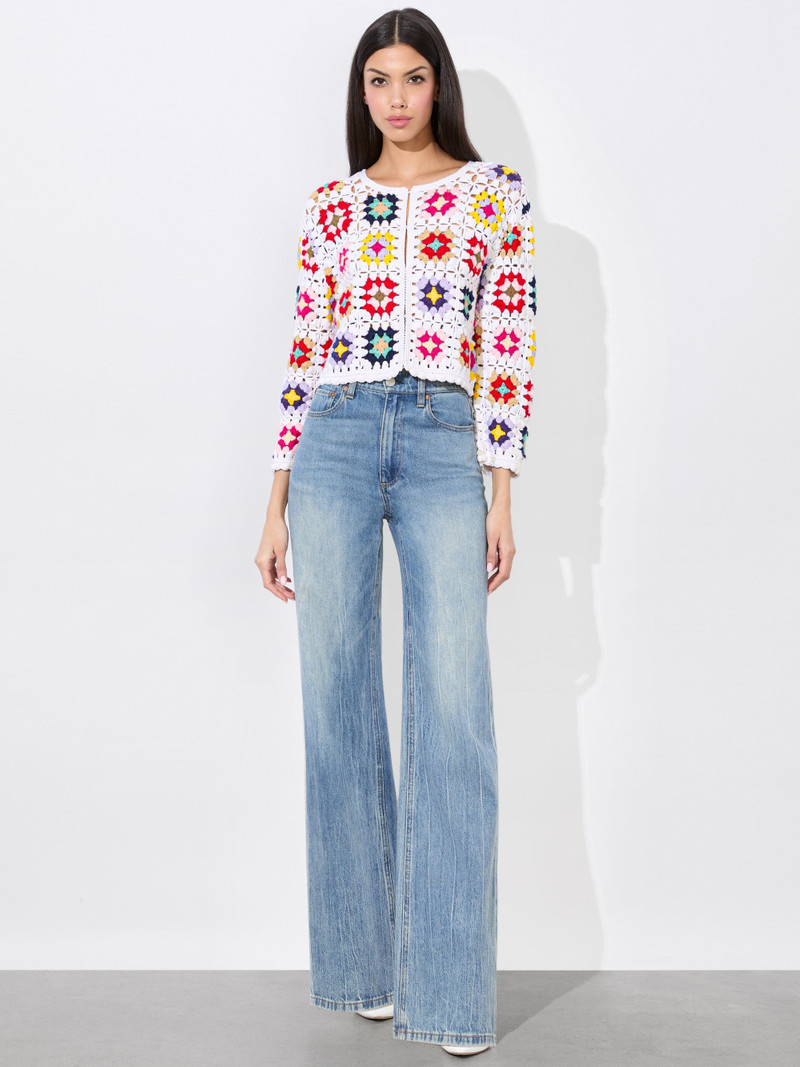 Alice + Olivia ANDERSON CROCHET CARDIGAN outlook