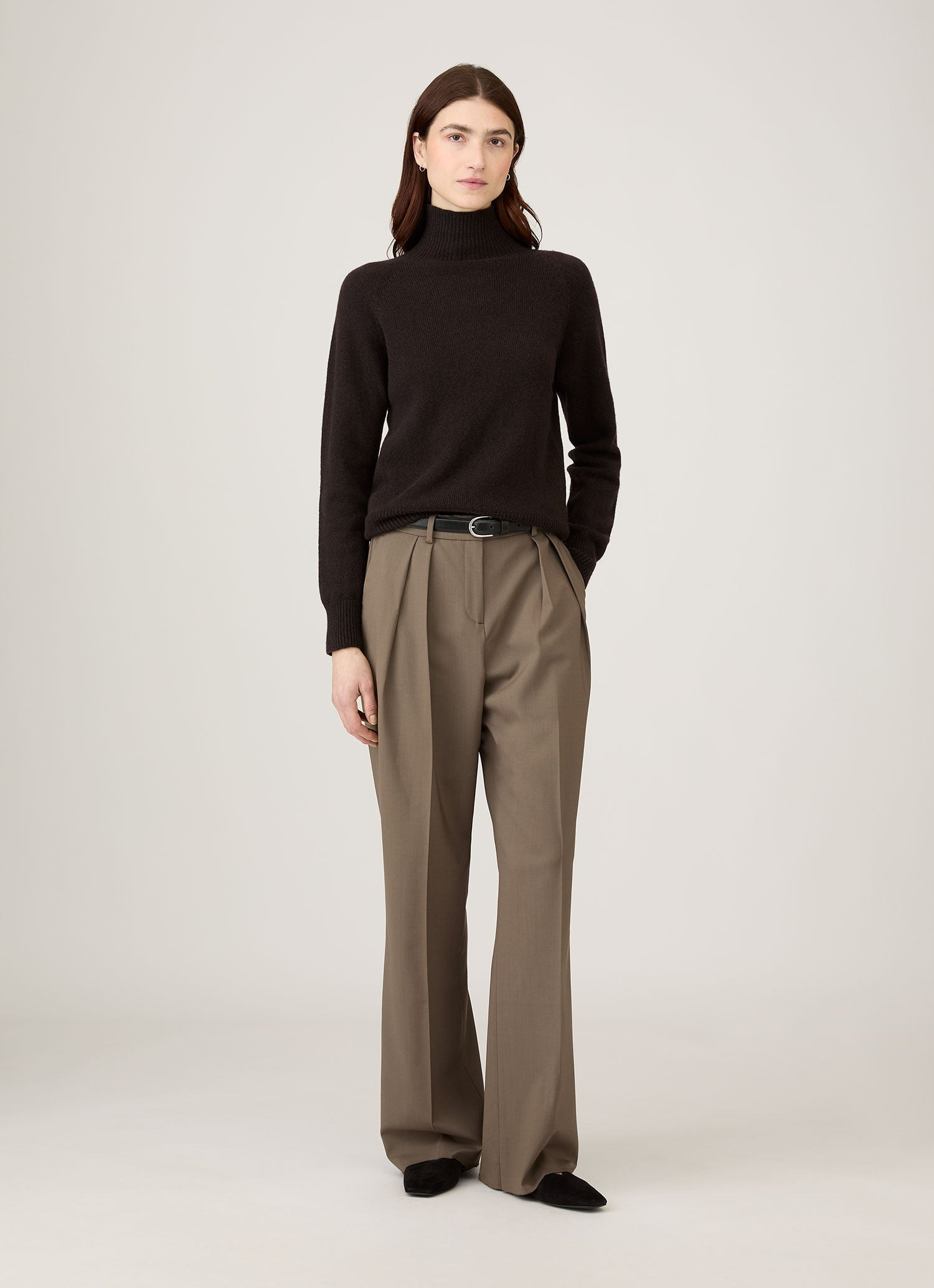 Lambswool Funnel Neck Jumper - 2