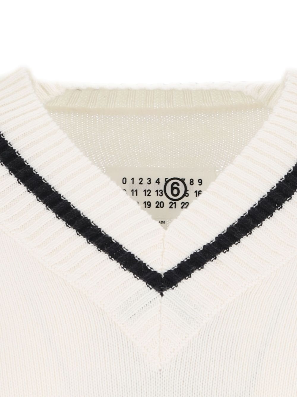 logo-knit v-neck jumper - 4