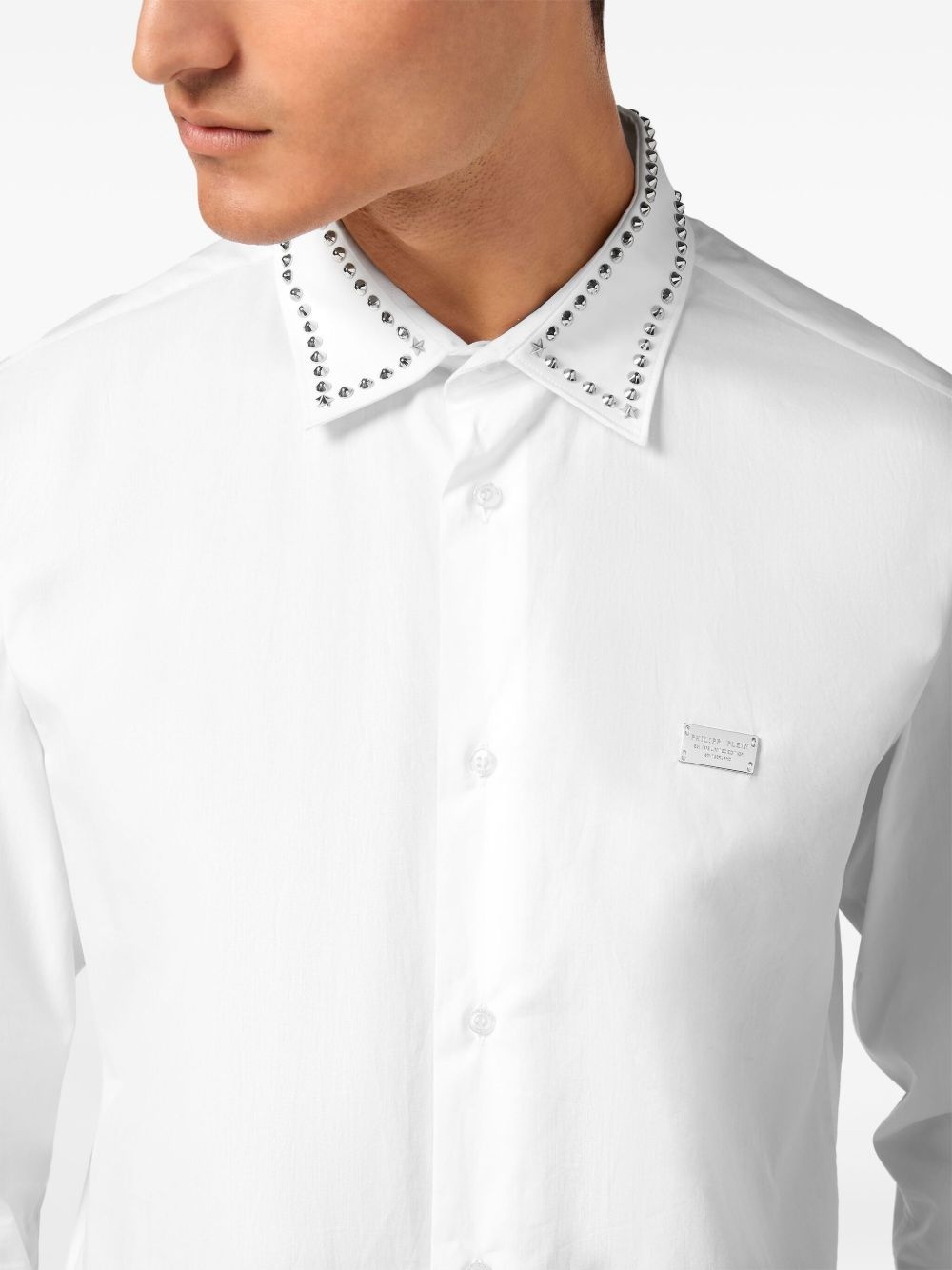 stud-embellished shirt - 5